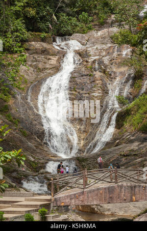 Cat Cat Village, SAPA, Vietnam, argento cascata, il più alto in Vietnam con un 300m di caduta Foto Stock