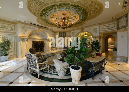 La suite dell'Hilton hotel che Elvis Presley utilizzato nei primi anni settanta. Foto Stock