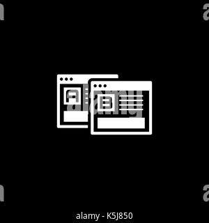 Test AB Icona. Design piatto. Illustrazione Vettoriale