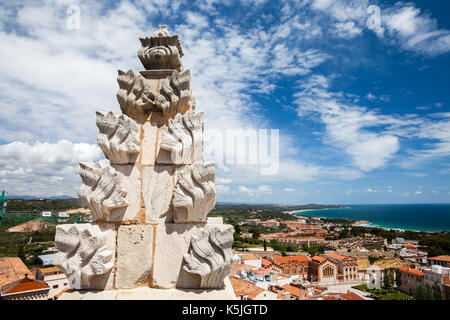 Vista di Tarragona dal tetto della cattedrale Foto Stock