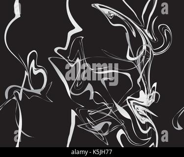 Argento in marmo texture pattern senza giunture Illustrazione Vettoriale