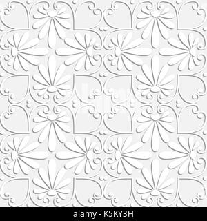 Vector seamless bianco ornamento floreale Illustrazione Vettoriale