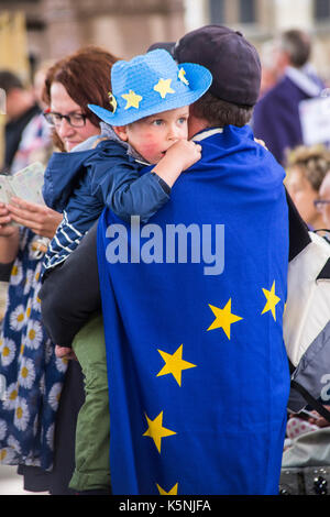 Londra, Regno Unito. Il 9 settembre, 2017. L'uscita Brexit pro-UE nel rally di Londra è stato frequentato da decine di migliaia di persone Credito: Richard avis/Alamy Live News Foto Stock