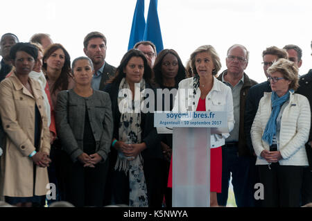 Francia. 10 settembre 2017. Valerie Pecresse, incontro di lancio del movimento LIBRE, Argenteuil 10 settembre 2017 Credit: francois pauletto/Alamy Live News Foto Stock