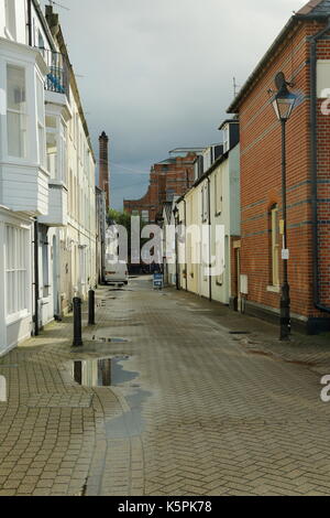 Strada che conduce a Brewers Quay,,Weymouth Dorset, Regno Unito Foto Stock