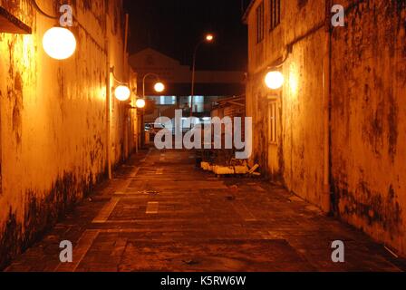 Kuching di notte, BORNEO, INDONESIA Foto Stock