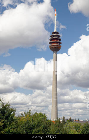 Torre di telecomunicazione, Norimberga, Media Franconia, Franken, Baviera, Germania Foto Stock