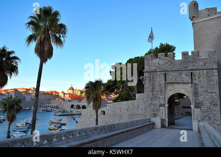 Cancello ploce di Dubrovnik Città Vecchia, gioco di troni location del film Foto Stock