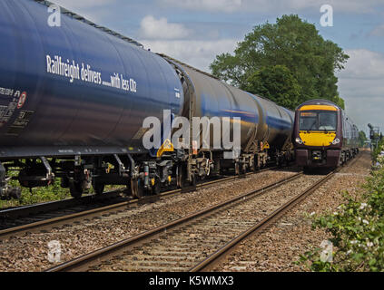 I treni di passaggio Foto Stock