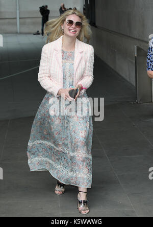 Emma rigby attrice visto arrivare alla BBC Studios di Londra su 3rd, Sep 2017 Foto Stock