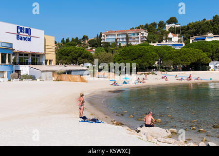 Plage du Casino Bandol Var Francia 83 Foto Stock