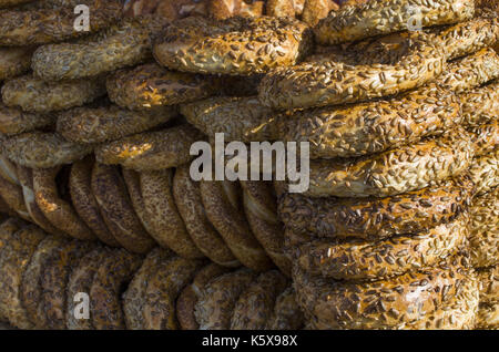 Una sana tutto organico Bagel granella Foto Stock