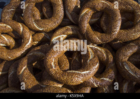 Bagel turco in Istanbul City Foto Stock