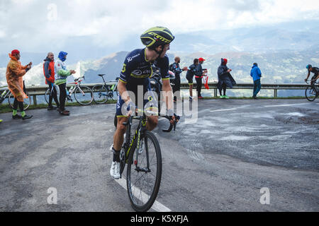 09-09-2017. Stadio 20 di la Vuelta a España. Corvera - Angliru. Asturias, España. Simon YATES (GBR). Foto: Cronos/Alvaro Campo Foto Stock