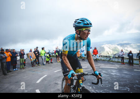 09-09-2017. Stadio 20 di la Vuelta a España. Corvera - Angliru. Asturias, España. Pello BILBAO (SPA) Foto: Cronos/Alvaro Campo Foto Stock