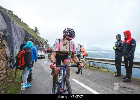 09-09-2017. Stadio 20 di la Vuelta a España. Corvera - Angliru. Asturias, España. Ricardo VILELA (POR) Foto: Cronos/Alvaro Campo Foto Stock