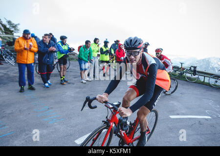 09-09-2017. Stadio 20 di la Vuelta a España. Corvera - Angliru. Asturias, España. Loïc VLIEGEN (BEL). Foto: Cronos/Alvaro Campo Foto Stock