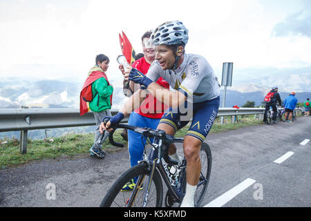 09-09-2017. Stadio 20 di la Vuelta a España. Corvera - Angliru. Asturias, España. Aaron GATE (NZL) Foto: Cronos/Alvaro Campo Foto Stock