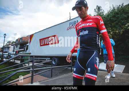 09-09-2017. Stadio 20 di la Vuelta a España. Corvera - Angliru. Asturias, España. Alberto Contador (SPA) Foto: Cronos/Alvaro Campo Foto Stock