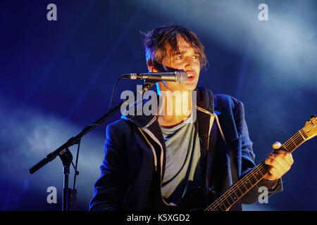 Pete Doherty dei libertines performing live sul palco principale al 2017 onblackheath festival di Blackheath, Londra. photo Data: domenica, settembre 10, 2017. Foto di credito dovrebbe leggere: roger garfield/alamy Foto Stock