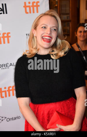 Toronto, Ontario, Canada. Decimo Sep, 2017. ELISABETH MOSS assiste 'Piazza' premiere durante il 2017 Toronto International Film Festival a Elgin il 10 settembre 2017 a Toronto in Canada Credit: Igor Vidyashev/ZUMA filo/Alamy Live News Foto Stock