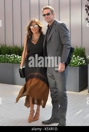 Flushing NY - 10 SETTEMBRE: Mariska Hargitay e Peter Hermann alla partita US Open Men's Final Championship presso l'USTA Billie Jean King National Tennis Center il 10 settembre 2017 a Flushing, Queens. Credito: John Palmer/Mediapunch Foto Stock