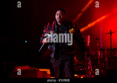 Toronto, Canada. 10 settembre 2017. NAS esegue in fase di Budweiser in Toronto, sul suo co-headling tour con Ms. Lauryn Hill. Credito: Bobby Singh/Alamy Live News Foto Stock