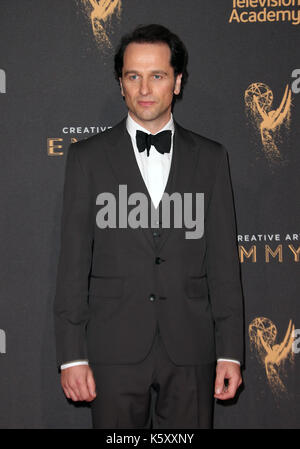 Los ANGELES, CA - 10 SETTEMBRE: Matthew Rys, al 2017 CREATIVE ARTS EMMY AWARDS - GIORNO 1 presso Microsoft Theatre il 10 settembre 2017 a Los Angeles, California. Credito: Faye Sadou/Mediapunch Foto Stock