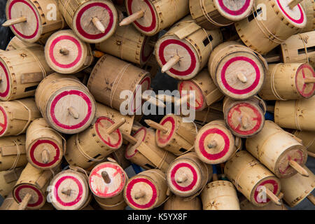 Bamboo Gasing (spinning Top) Foto Stock