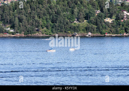 Oslofjord visto da hoved isola in Oslo in Norvegia Foto Stock