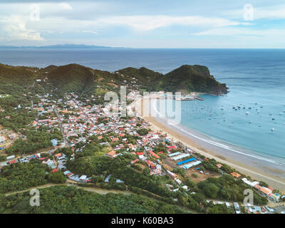 San Juan del Sur cityscape antenna fuco vista in Nicaragua Foto Stock