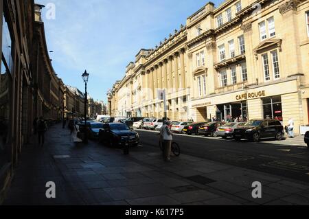 Grey Street, Newcastle-upon-Tyne, Tyne and Wear, England, Regno Unito, Europa Foto Stock