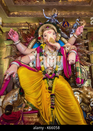 Chinchpokli cha Chintamani, Ganesh Festival 2017, Mumbai, India Foto Stock