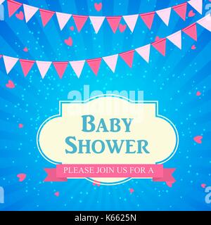 Baby shower invito illustrazione vettoriale Illustrazione Vettoriale