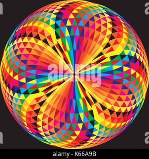 Pulsante arabesque su sfondo nero Foto Stock