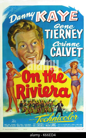 SULLA RIVIERA 1951 20 ° secolo Fox film con Danny Kaye e Corinne Calvet Foto Stock