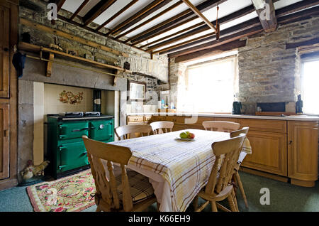 Fattoria tradizionale cucina, Derbyshire Foto Stock