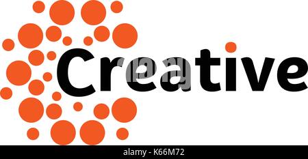 Energia creativa sun. astratta emisferi cerebrali logo, forme rotonde, vettore astratto insolito modello logotipo Illustrazione Vettoriale