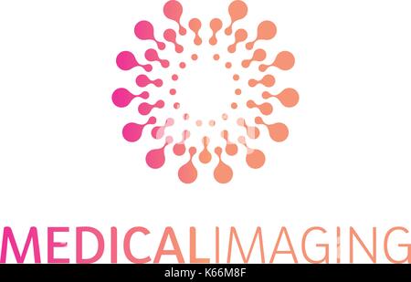 Emisferi cerebrali logo, forme rotonde, vettore astratto logotipo insolito modello. medico o altra scienza semplice segno isolato. Illustrazione Vettoriale