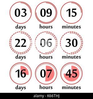 Orologio timer digitale Illustrazione Vettoriale