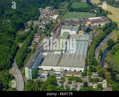 Bilstein trade KG, bilstein banda fredda, Hohenlimburg centro, centro, Hagen, Ruhr zona, Nord Reno-Westfalia, Germania Europa, Hagen, Lenne fiume, aeri Foto Stock