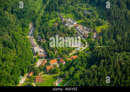 Freilichtmuseum Hagen, Mäckingerbach, LaOpen-air museum Hagen, Mäckingerbach, Paesaggio, Europa, Hagen, Hagensueden, Vista aerea, Vista aerea, aereo Foto Stock