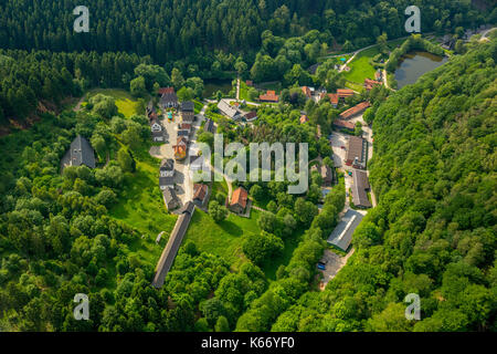 Freilichtmuseum Hagen, Mäckingerbach, LaOpen-air museum Hagen, Mäckingerbach, Paesaggio, Europa, Hagen, Hagensueden, Vista aerea, Vista aerea, aereo Foto Stock