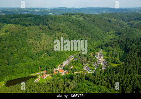 Freilichtmuseum Hagen, Mäckingerbach, LaOpen-air museum Hagen, Mäckingerbach, Paesaggio, Europa, Hagen, Hagensueden, Vista aerea, Vista aerea, aereo Foto Stock