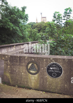 Il Kingsgate Bridge Durham Foto Stock