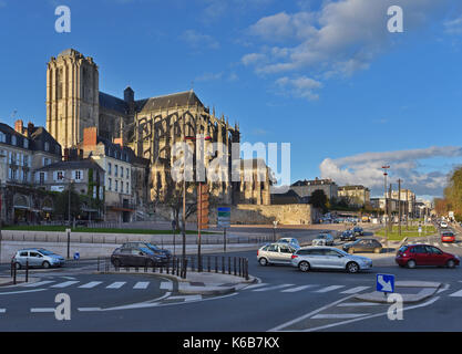 Cattedrale di San Giuliano di le Mans Foto Stock