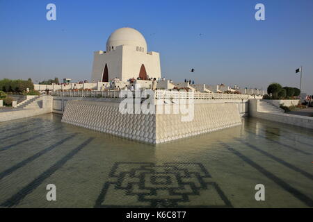 Tomba di Muhammad Ali Jinnah, Karachi, Pakistan. Foto Stock