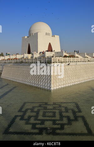 Tomba di Muhammad Ali Jinnah, Karachi, Pakistan. Foto Stock