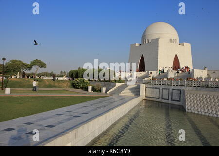 Tomba di Muhammad Ali Jinnah, Karachi, Pakistan. Foto Stock