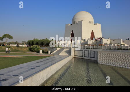 Tomba di Muhammad Ali Jinnah, Karachi, Pakistan. Foto Stock